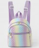 Cross-border women's backpack rainbow multi-color PU quilted backpack stylish and casual high-end school bag ZENITHWAVEG Cross-border women's backpack rainbow multi-color PU quilted backpack stylish and casual high-end school bag ZENITHWAVEG