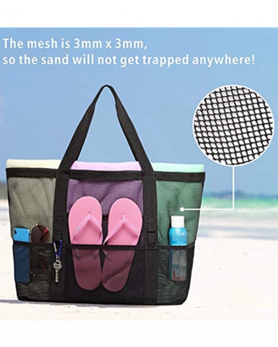Mesh swim bag multifunctional travel portable single-shoulder beach bag swimsuit storage bag ZENITHWAVEG Mesh swim bag multifunctional travel portable single-shoulder beach bag swimsuit storage bag ZENITHWAVEG