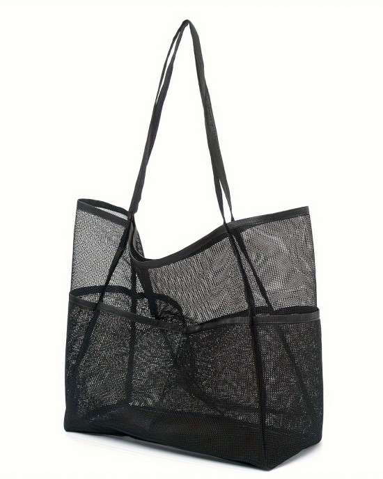 Cmesh single-shoulder tote bag men's and women's beach bag toiletry and swimwear storage bag ZENITHWAVEG Cmesh single-shoulder tote bag men's and women's beach bag toiletry and swimwear storage bag ZENITHWAVEG