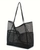 Cmesh single-shoulder tote bag men's and women's beach bag toiletry and swimwear storage bag ZENITHWAVEG Cmesh single-shoulder tote bag men's and women's beach bag toiletry and swimwear storage bag ZENITHWAVEG