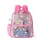 Best-selling printed transparent backpack waterproof PVC storage bag student backpack large-capacity transparent backpack ZENITHWAVEG Best-selling printed transparent backpack waterproof PVC storage bag student backpack large-capacity transparent backpack ZENITHWAVEG