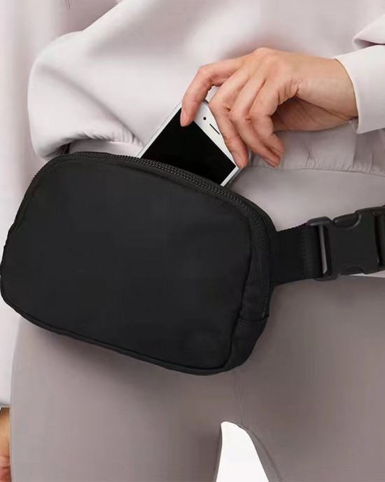 Cross-border Lulu-style waist bag nylon waterproof chest bag messenger bag outdoor sports and running crossbody waist bag for men and women ZENITHWAVEG Cross-border Lulu-style waist bag nylon waterproof chest bag messenger bag outdoor sports and running crossbody waist bag for men and women ZENITHWAVEG