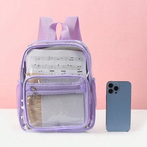 Cross-border transparent backpack new summer casual PVC backpack jelly bag large capacity transparent student backpack ZENITHWAVEG Cross-border transparent backpack new summer casual PVC backpack jelly bag large capacity transparent student backpack ZENITHWAVEG