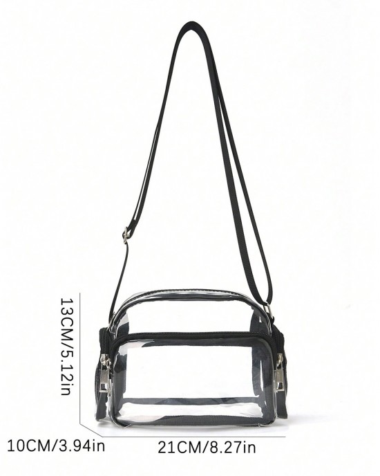 Cross-border transparent crossbody bag waterproof PVC summer shoulder bag multi-color multi-pocket crossbody bag ZENITHWAVEG Cross-border transparent crossbody bag waterproof PVC summer shoulder bag multi-color multi-pocket crossbody bag ZENITHWAVEG