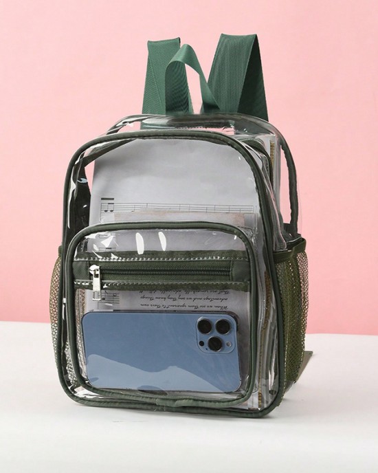 Cross-border transparent backpack new summer casual PVC backpack jelly bag large capacity transparent student backpack ZENITHWAVEG Cross-border transparent backpack new summer casual PVC backpack jelly bag large capacity transparent student backpack ZENITHWAVEG