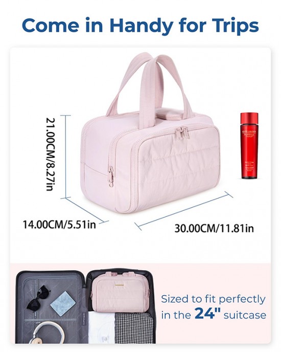 Large wide-opening cosmetic and toiletries bag ZENITHWAVEG Large wide-opening cosmetic and toiletries bag ZENITHWAVEG