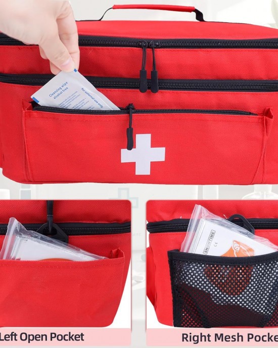 CROSS home first aid kit large capacity fixed medicine bottle storage bag travel medicine storage box ZENITHWAVEG CROSS home first aid kit large capacity fixed medicine bottle storage bag travel medicine storage box ZENITHWAVEG
