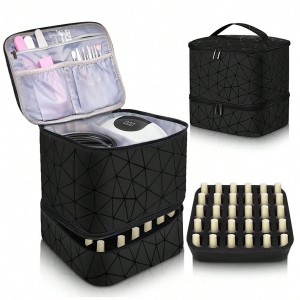 Large capacity portable toiletries cosmetic bag nail polish storage bag ZENITHWAVEG Large capacity portable toiletries cosmetic bag nail polish storage bag ZENITHWAVEG