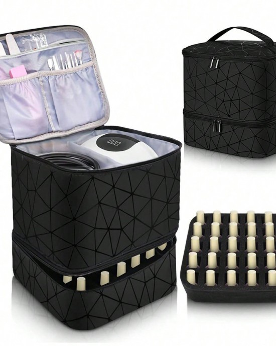 Large capacity portable toiletries cosmetic bag nail polish storage bag ZENITHWAVEG Large capacity portable toiletries cosmetic bag nail polish storage bag ZENITHWAVEG