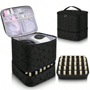 Large capacity portable toiletries cosmetic bag nail polish storage bag ZENITHWAVEG Large capacity portable toiletries cosmetic bag nail polish storage bag ZENITHWAVEG