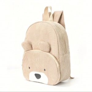 Cute corduroy backpack elementary school student backpack fashionable and casual cartoon plush bag ZENITHWAVEG Cute corduroy backpack elementary school student backpack fashionable and casual cartoon plush bag ZENITHWAVEG