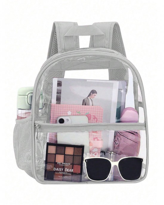 Transparent PVC backpack outdoor portable backpack large capacity simple student backpack factory direct ZENITHWAVEG Transparent PVC backpack outdoor portable backpack large capacity simple student backpack factory direct ZENITHWAVEG
