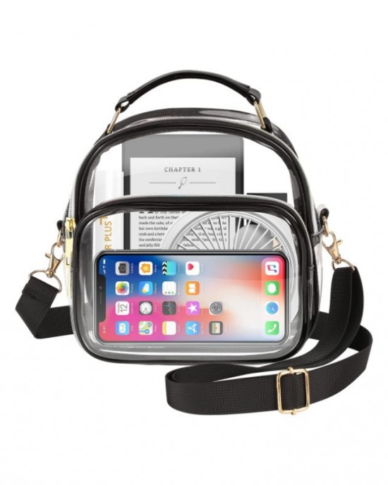 CROSS women's transparent crossbody bag odorless large capacity portable crossbody handbag ZENITHWAVEG CROSS women's transparent crossbody bag odorless large capacity portable crossbody handbag ZENITHWAVEG