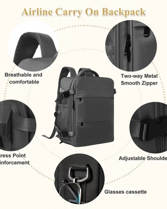  Ccross-border travel backpack large-capacity multi-functional backpack school bag travel bag luggage bag ZENITHWAVEG