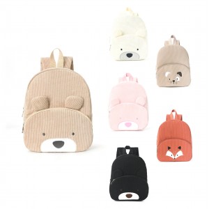 Cross-border corduroy backpack student casual cartoon backpack large capacity cute bear backpack plush bag ZENITHWAVEG Cross-border corduroy backpack student casual cartoon backpack large capacity cute bear backpack plush bag ZENITHWAVEG