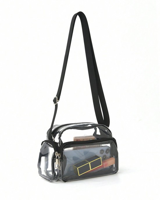 Cross-border transparent crossbody bag waterproof PVC summer shoulder bag multi-color multi-pocket crossbody bag ZENITHWAVEG Cross-border transparent crossbody bag waterproof PVC summer shoulder bag multi-color multi-pocket crossbody bag ZENITHWAVEG
