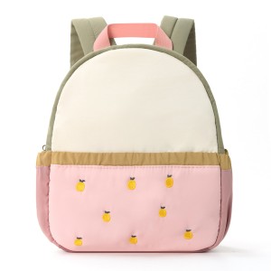 Children's backpack with color-blocked cute apple embroidery kindergarten backpack and baby travel backpack ZENITHWAVEG Children's backpack with color-blocked cute apple embroidery kindergarten backpack and baby travel backpack ZENITHWAVEG