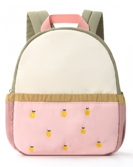 Children's backpack with color-blocked cute apple embroidery kindergarten backpack and baby travel backpack ZENITHWAVEG Children's backpack with color-blocked cute apple embroidery kindergarten backpack and baby travel backpack ZENITHWAVEG