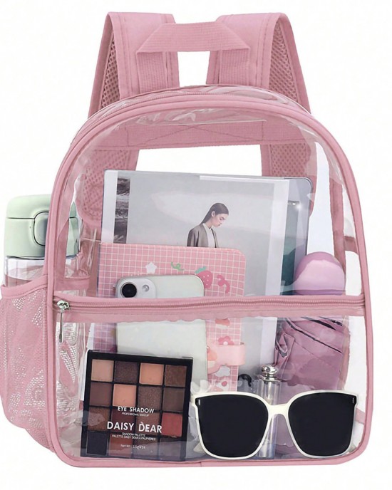 Transparent PVC backpack outdoor portable backpack large capacity simple student backpack factory direct ZENITHWAVEG Transparent PVC backpack outdoor portable backpack large capacity simple student backpack factory direct ZENITHWAVEG