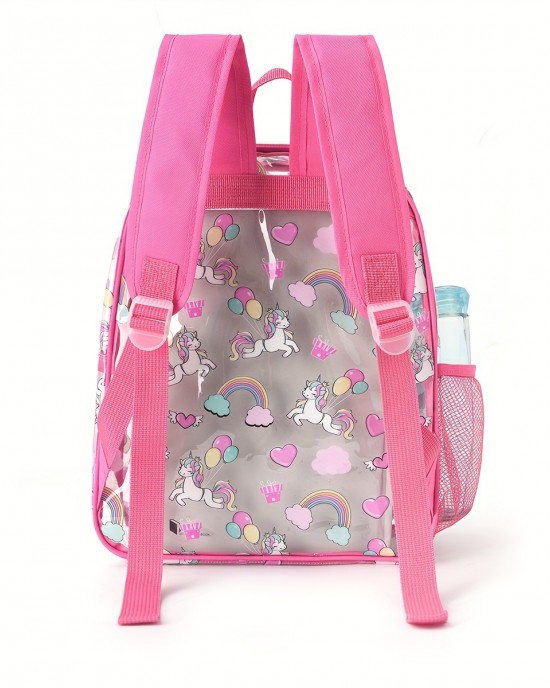Best-selling printed transparent backpack waterproof PVC storage bag student backpack large-capacity transparent backpack ZENITHWAVEG Best-selling printed transparent backpack waterproof PVC storage bag student backpack large-capacity transparent backpack ZENITHWAVEG