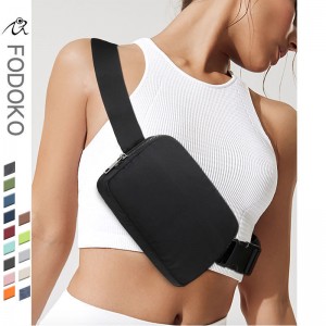 Cross-border Lulu-style waist bag nylon waterproof chest bag messenger bag outdoor sports and running crossbody waist bag for men and women ZENITHWAVEG Cross-border Lulu-style waist bag nylon waterproof chest bag messenger bag outdoor sports and running crossbody waist bag for men and women ZENITHWAVEG