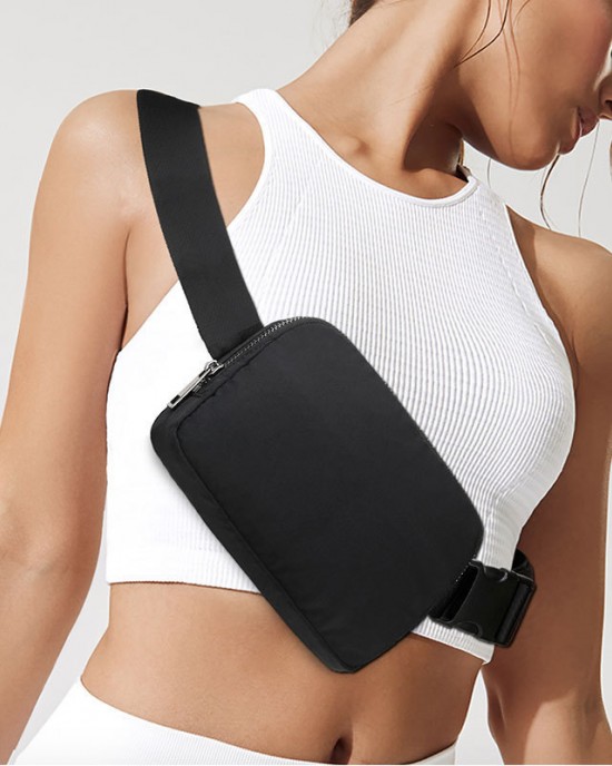 Cross-border Lulu-style waist bag nylon waterproof chest bag messenger bag outdoor sports and running crossbody waist bag for men and women ZENITHWAVEG Cross-border Lulu-style waist bag nylon waterproof chest bag messenger bag outdoor sports and running crossbody waist bag for men and women ZENITHWAVEG