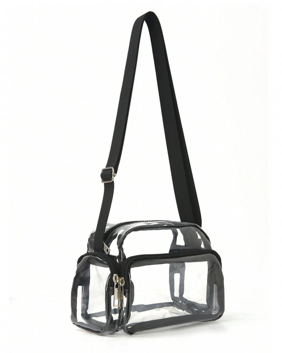 Cross-border transparent crossbody bag waterproof PVC summer shoulder bag multi-color multi-pocket crossbody bag ZENITHWAVEG Cross-border transparent crossbody bag waterproof PVC summer shoulder bag multi-color multi-pocket crossbody bag ZENITHWAVEG