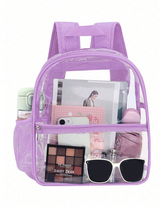 Transparent PVC backpack outdoor portable backpack large capacity simple student backpack factory direct ZENITHWAVEG Transparent PVC backpack outdoor portable backpack large capacity simple student backpack factory direct ZENITHWAVEG