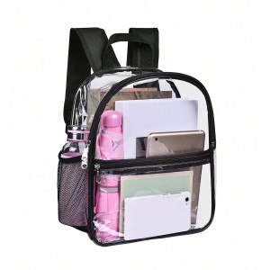 Transparent PVC backpack outdoor portable backpack large capacity simple student backpack factory direct ZENITHWAVEG Transparent PVC backpack outdoor portable backpack large capacity simple student backpack factory direct ZENITHWAVEG