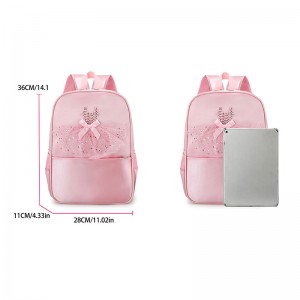Children's dance backpack dance bag girls' ballet bag dance costume storage bag ZENITHWAVEG Children's dance backpack dance bag girls' ballet bag dance costume storage bag ZENITHWAVEG