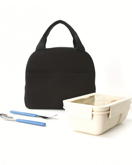 Cross-border handheld lunch bag insulated lunch box bag lunch bag with lunch box storage bag for work and school ZENITHWAVEG Cross-border handheld lunch bag insulated lunch box bag lunch bag with lunch box storage bag for work and school ZENITHWAVEG