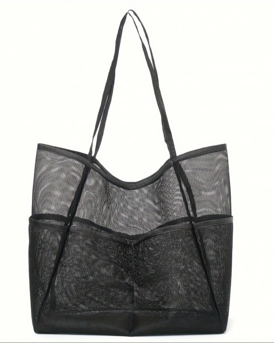 Cmesh single-shoulder tote bag men's and women's beach bag toiletry and swimwear storage bag ZENITHWAVEG Cmesh single-shoulder tote bag men's and women's beach bag toiletry and swimwear storage bag ZENITHWAVEG