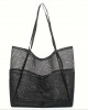 Cmesh single-shoulder tote bag men's and women's beach bag toiletry and swimwear storage bag ZENITHWAVEG Cmesh single-shoulder tote bag men's and women's beach bag toiletry and swimwear storage bag ZENITHWAVEG