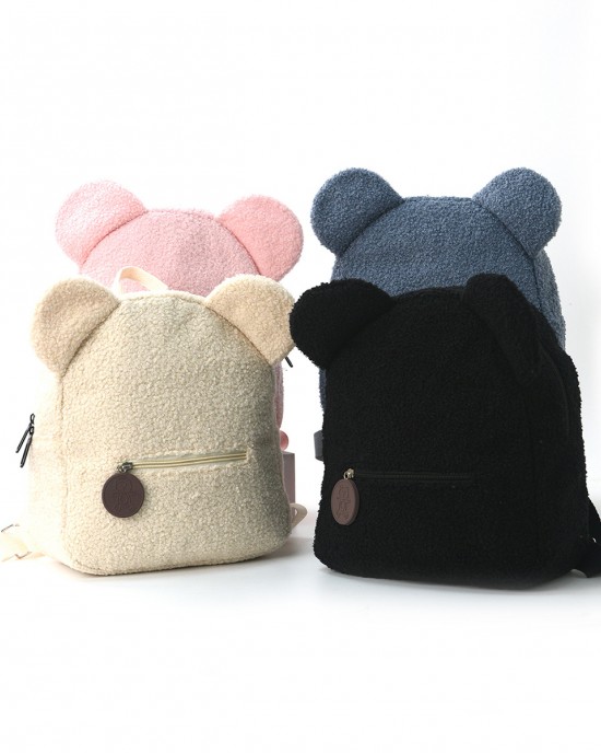 Foreign trade plush backpack 2025 new popular stylish and casual bear ear backpack cartoon children's backpack ZENITHWAVEG Foreign trade plush backpack 2025 new popular stylish and casual bear ear backpack cartoon children's backpack ZENITHWAVEG