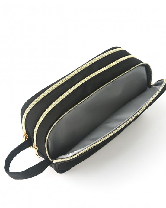 CROSS embroidered lettering cosmetic bag Cwaterproof portable toiletry bag large capacity portable storage bag ZENITHWAVEG CROSS embroidered lettering cosmetic bag Cwaterproof portable toiletry bag large capacity portable storage bag ZENITHWAVEG