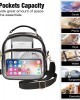 CROSS women's transparent crossbody bag odorless large capacity portable crossbody handbag ZENITHWAVEG CROSS women's transparent crossbody bag odorless large capacity portable crossbody handbag ZENITHWAVEG