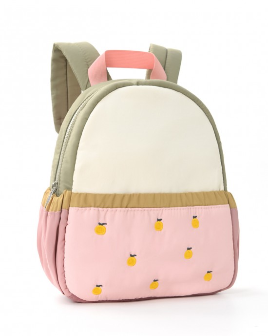 Children's backpack with color-blocked cute apple embroidery kindergarten backpack and baby travel backpack ZENITHWAVEG Children's backpack with color-blocked cute apple embroidery kindergarten backpack and baby travel backpack ZENITHWAVEG