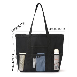 Foldable mesh beach bag fitness and swimming bag large-capacity portable bag ZENITHWAVEG Foldable mesh beach bag fitness and swimming bag large-capacity portable bag ZENITHWAVEG