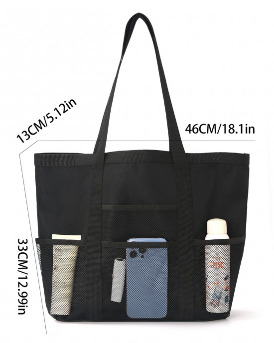 Foldable mesh beach bag fitness and swimming bag large-capacity portable bag ZENITHWAVEG Foldable mesh beach bag fitness and swimming bag large-capacity portable bag ZENITHWAVEG