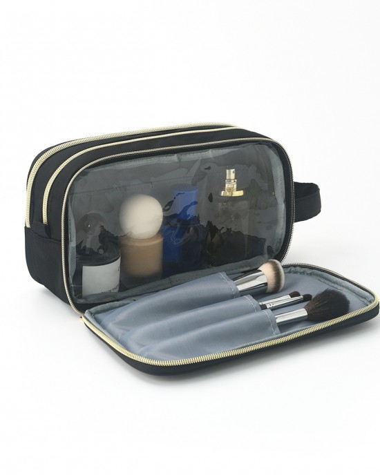 CROSS embroidered lettering cosmetic bag Cwaterproof portable toiletry bag large capacity portable storage bag ZENITHWAVEG CROSS embroidered lettering cosmetic bag Cwaterproof portable toiletry bag large capacity portable storage bag ZENITHWAVEG