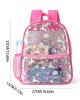 Best-selling printed transparent backpack waterproof PVC storage bag student backpack large-capacity transparent backpack ZENITHWAVEG Best-selling printed transparent backpack waterproof PVC storage bag student backpack large-capacity transparent backpack ZENITHWAVEG