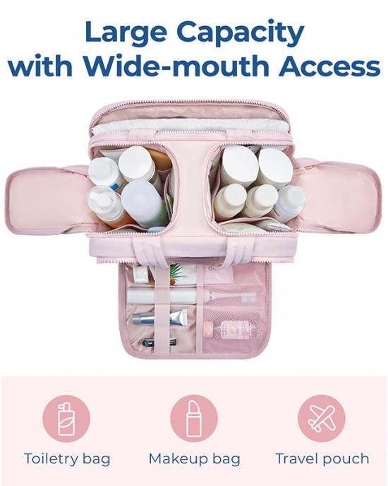 Large wide-opening cosmetic and toiletries bag ZENITHWAVEG Large wide-opening cosmetic and toiletries bag ZENITHWAVEG