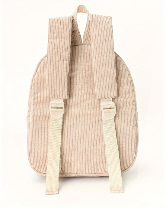 Cute corduroy backpack elementary school student backpack fashionable and casual cartoon plush bag ZENITHWAVEG Cute corduroy backpack elementary school student backpack fashionable and casual cartoon plush bag ZENITHWAVEG