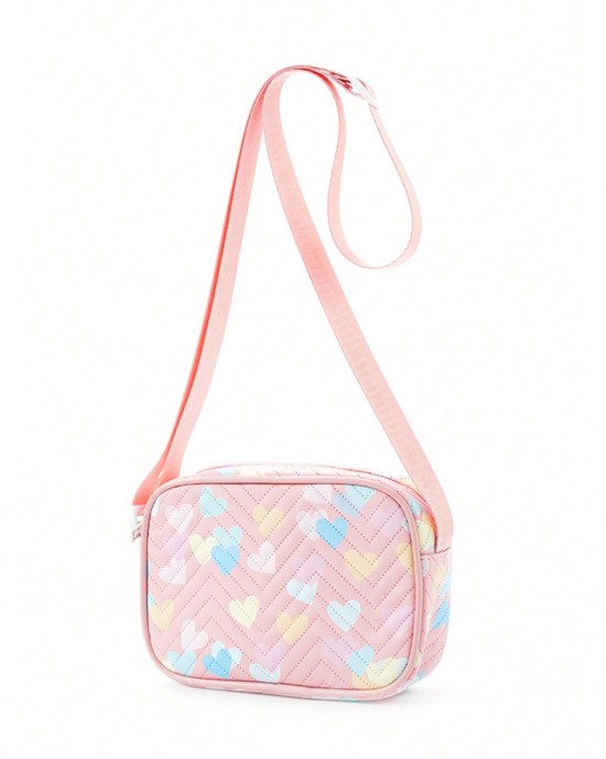 Fashionable PU small Korean-style trendy sequined square bag casual crossbody bag cartoon heart-shaped shoulder bag for women. ZENITHWAVEG Fashionable PU small Korean-style trendy sequined square bag casual crossbody bag cartoon heart-shaped shoulder bag for women. ZENITHWAVEG