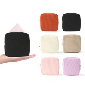 Cross-border corduroy sanitary napkin storage bag menstrual pad and tampon portable storage bag ZENITHWAVEG Cross-border corduroy sanitary napkin storage bag menstrual pad and tampon portable storage bag ZENITHWAVEG