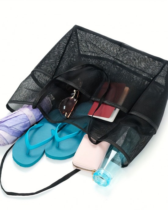 Cmesh single-shoulder tote bag men's and women's beach bag toiletry and swimwear storage bag ZENITHWAVEG Cmesh single-shoulder tote bag men's and women's beach bag toiletry and swimwear storage bag ZENITHWAVEG